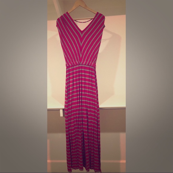 dark pink maxi dress